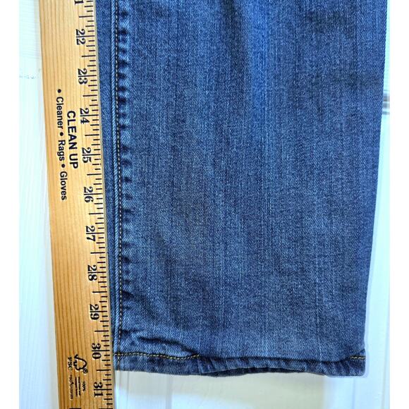 Eddie Bauer Flannel Lined Jeans Boyfriend Fit Womens Sz 14 Medium Wash Red Plaid - Picture 13 of 14